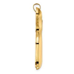 14k Polished Solid Chai Symbol Pendant - 3