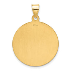 14k Polished and Satin Solid St Joseph Medal - 2