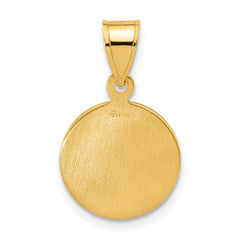 14k Polished and Satin Solid St. Michael Medal - 2