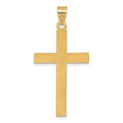 14k Florentine Satin Cross Pendant - 2