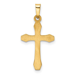 14ky w/ Rhodium Hollow Cross Pendant