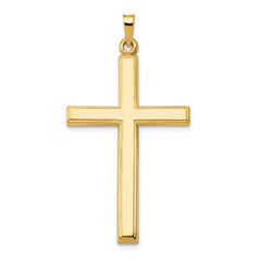 14k Hollow Cross Pendant - 20