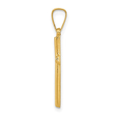 14k Hollow Cross Pendant - 21