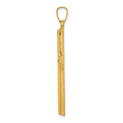 14k Hollow Cross Pendant - 4
