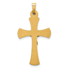 14k Two-tone INRI Hollow Crucifix Pendant - 11