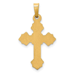 14k Two-tone INRI Hollow Crucifix Pendant - 3
