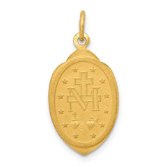 14k Miraculous Medal Charm - 5