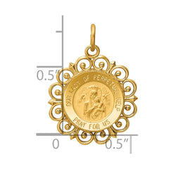 14k Our Lady of Perpetual Help Medal Charm - 2