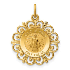 14k Infant of Prague Medal Charm - 3