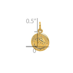 14k Saint Christopher Medal Charm - 3