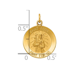 14k Saint Roch Medal Charm