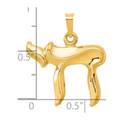 14k Chai Pendant - 3