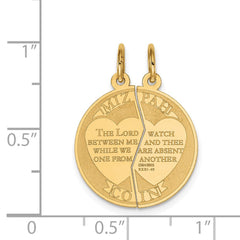 14K 2-piece Mizpah Charm - 3