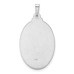14k White Gold Saint Christopher Medal Pendant - 2