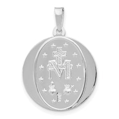 14k White Gold Miraculous Medal - 2
