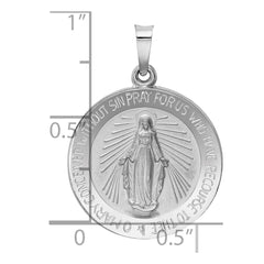 14k White Gold Miraculous Medal - 2