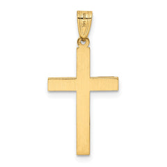14K Polished Cross Charm - 8