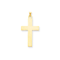 14K Polished Cross Charm - 8