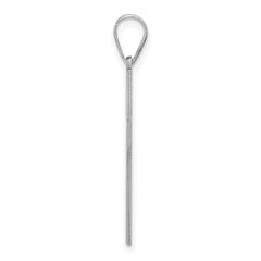 14k White Gold Cross Pendant - 9