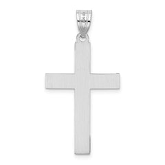 14k White Gold Cross Pendant - 23