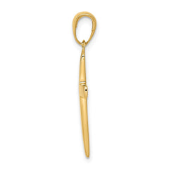 14k Polished Cross Charm - 9