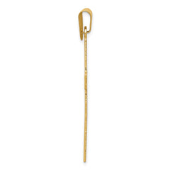14k Polished Cross Pendant - 17