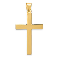 14k Polished Cross Pendant - 17