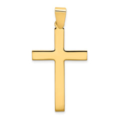 14k Polished Cross Pendant - 17