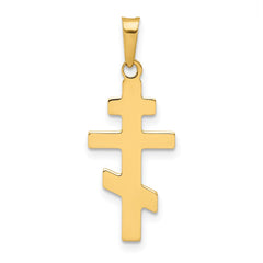 14k Eastern Orthodox Cross Charm - 4