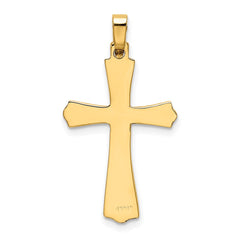 14k Polished Cross Charm - 10