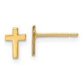 14k Polished Cross Post Earrings - 2