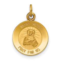 14k Saint Peter Medal Charm - 2