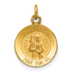 14k Saint Roch Medal Charm - 2