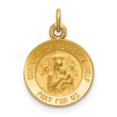 14k Our Lady of Perpetual Help Medal Charm - 3