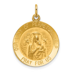14k Our Lady of Perpetual Help Medal Pendant