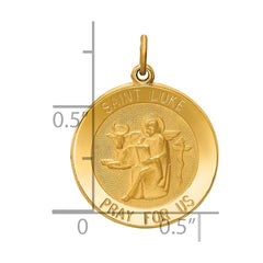 14k Saint Luke Medal Pendant