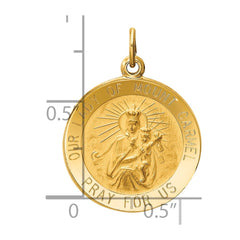 14k Our Lady of Mt. Carmel Medal Charm - 2