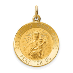 14k Our Lady of Mt. Carmel Medal Charm - 2
