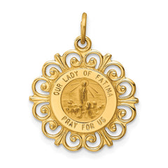 14k Our Lady of Fatima Medal Pendant