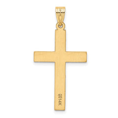 14k Polished .02ct. Diamond Cross Pendant - 2