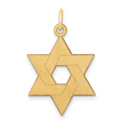 14K Laser Designed Star of David Pendant - 3