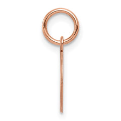 14k Rose Gold Plain .009 Gauge Circular Engraveable Disc Charm - 3