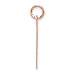14k Rose Gold Plain .018 Gauge Engraveable Heart Disc Charm - 6