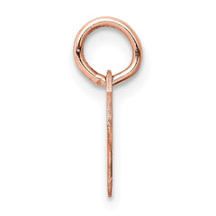 14k Rose Gold Heart Disc Charm - 2
