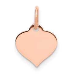 14k Rose Gold Heart Disc Charm - 2