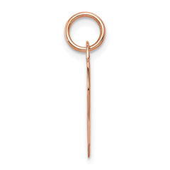 14k Rose Gold Plain .013 Gauge Engraveable Heart Disc Charm - 3