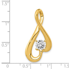 14k Fancy Peg-Set Diamond Slide Mounting Fits up to 6mm Regular/Fancy/Reversible Omega - 2