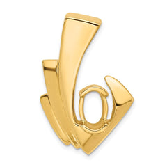 14kw 8mm Omega, 9x7mm Oval Slide Mounting