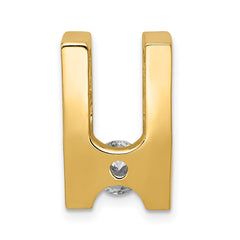 14k Complete AAA 5.25mm Diamond Slide Fits up to 6mm Regular/Fancy/Reversible Omega