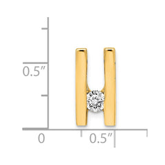 14k Complete AAA 4.1mm Diamond Slide Fits up to 4mm Regular/6mm Fancy or Reversible Omega